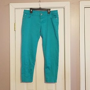 Turquoise leggings, size 11, juniors